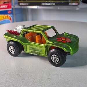 Loose Matchbox Superfast Baja Buggy No. 13 Green Flower 1971 Lesney England